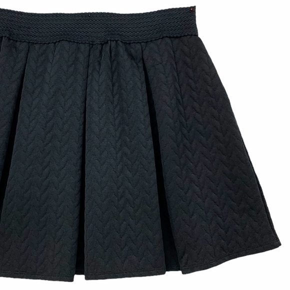 Wide Pleat Box Pleat Black Mini Skirt by EyeShadow - Picture 7 of 16